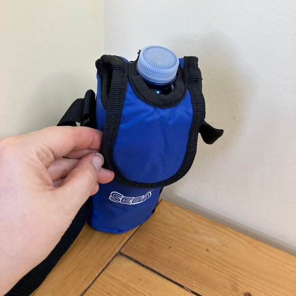 SEGA Water Bottle Holder Tote Vintage Nylon Insulated Sport Bag Adjustable Strap - Picture 2 of 10